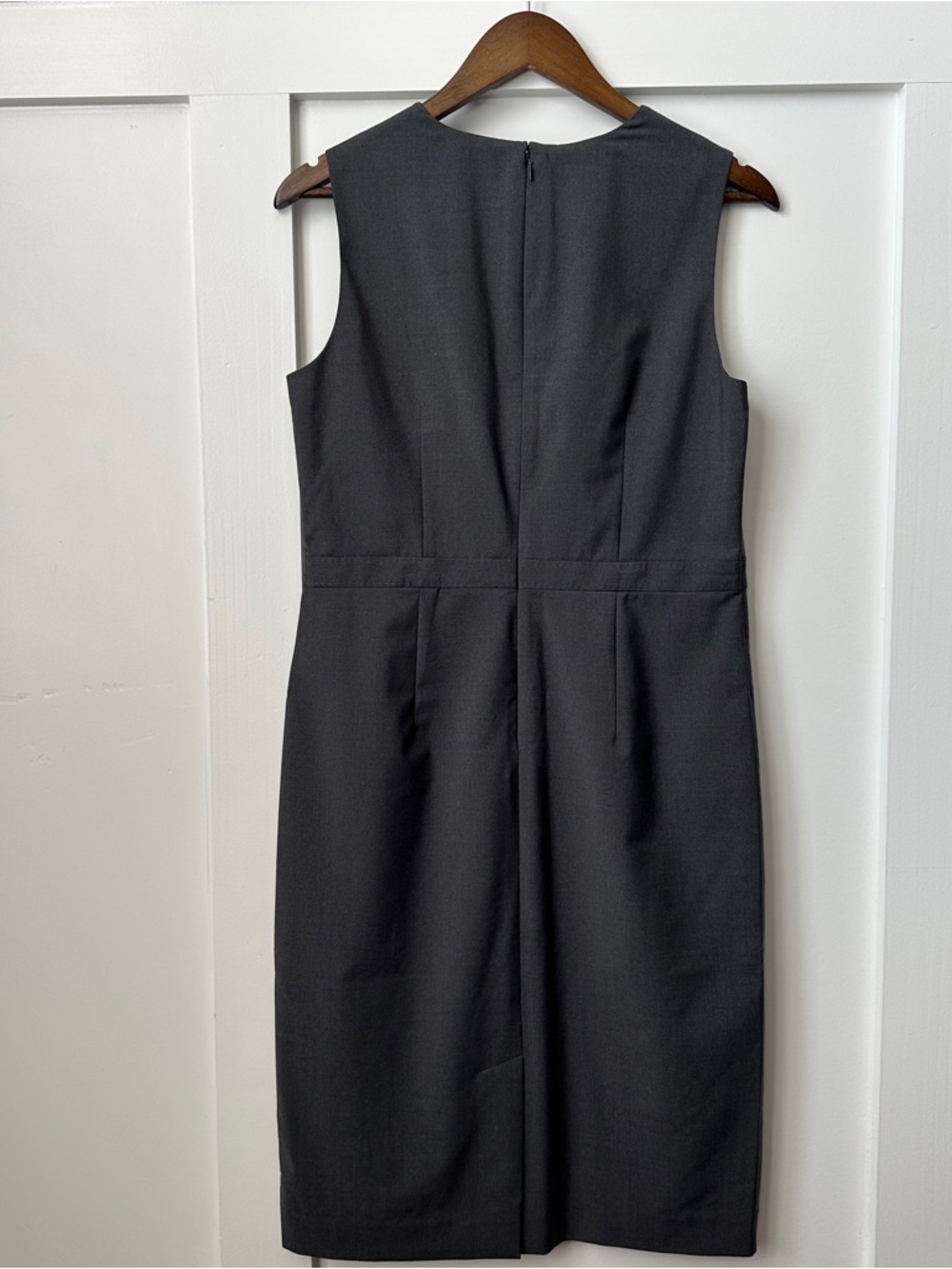 Ann Taylor Charcoal Sleeveless Midi Sheath Dress - Picture 5 of 7